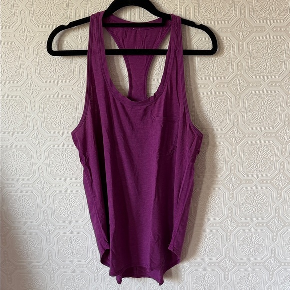 Lululemon Yogi Racer Back III Heathered Regal Plum Size 10 - Picture 2 of 9